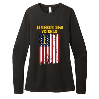 Uss Mississippi Cgn40 Cruiser Veterans Day Fathers Day Womens CVC Long Sleeve Shirt