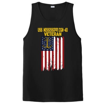 Uss Mississippi Cgn40 Cruiser Veterans Day Fathers Day PosiCharge Competitor Tank