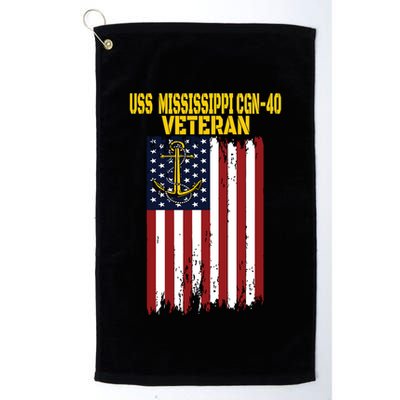 Uss Mississippi Cgn40 Cruiser Veterans Day Fathers Day Golf Towel