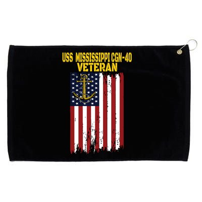 Uss Mississippi Cgn40 Cruiser Veterans Day Fathers Day Grommeted Golf Towel