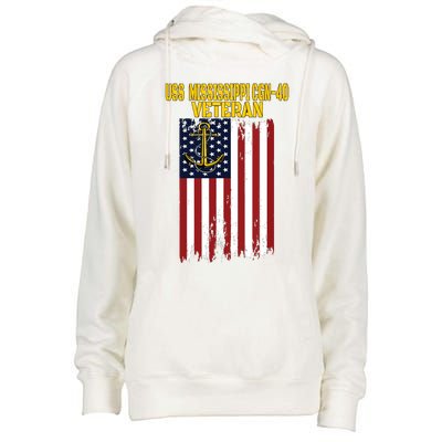 Uss Mississippi Cgn40 Cruiser Veterans Day Fathers Day Womens Funnel Neck Pullover Hood