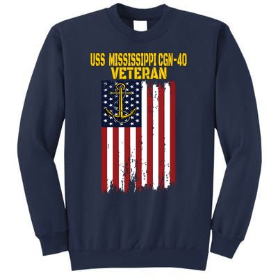 Uss Mississippi Cgn40 Cruiser Veterans Day Fathers Day Sweatshirt