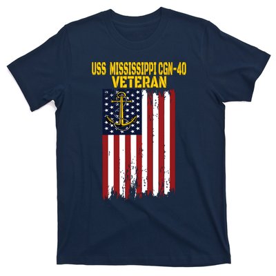 Uss Mississippi Cgn40 Cruiser Veterans Day Fathers Day T-Shirt