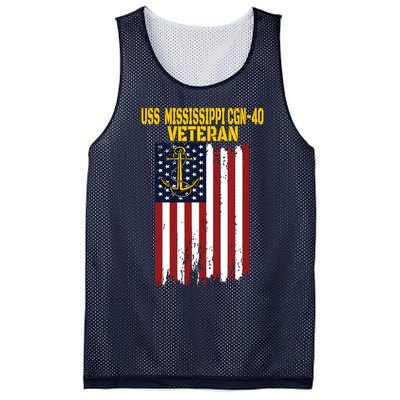 Uss Mississippi Cgn40 Cruiser Veterans Day Fathers Day Mesh Reversible Basketball Jersey Tank