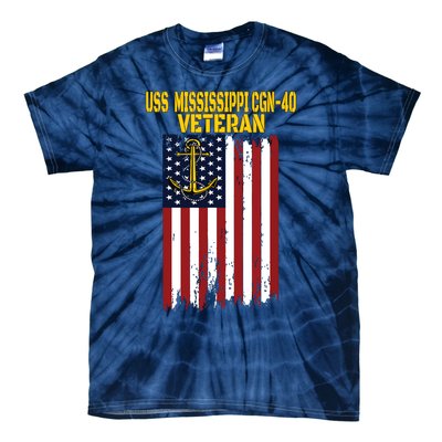 Uss Mississippi Cgn40 Cruiser Veterans Day Fathers Day Tie-Dye T-Shirt