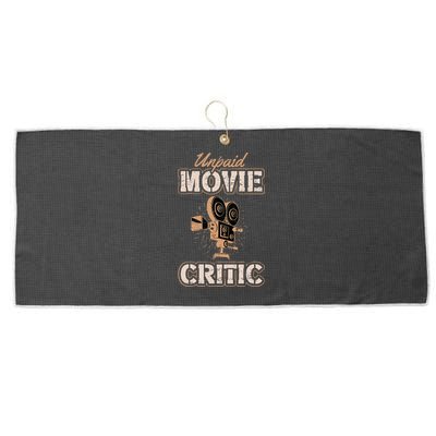 Unpaid Movie Critic For A Movie Buff Large Microfiber Waffle Golf Towel