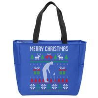 Ugly Merry Christmas Golf Santa Xmas Costume Gift Great Gift Zip Tote Bag