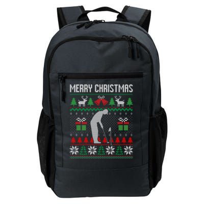 Ugly Merry Christmas Golf Santa Xmas Costume Gift Great Gift Daily Commute Backpack