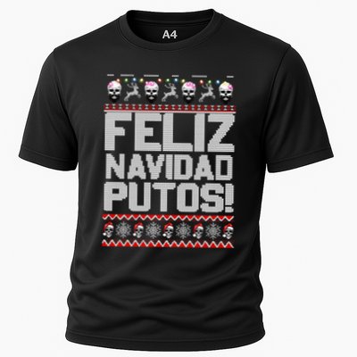 Ugly Mexican Christmas Sweater Feliz Navidad Putos Funny Performance Shirt