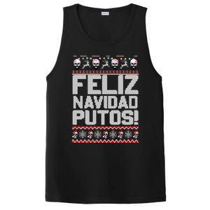 Ugly Mexican Christmas Sweater Feliz Navidad Putos Funny PosiCharge Competitor Tank