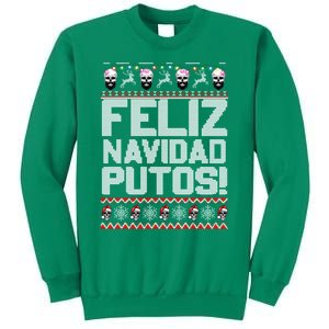 Ugly Mexican Christmas Sweater Feliz Navidad Putos Funny Sweatshirt