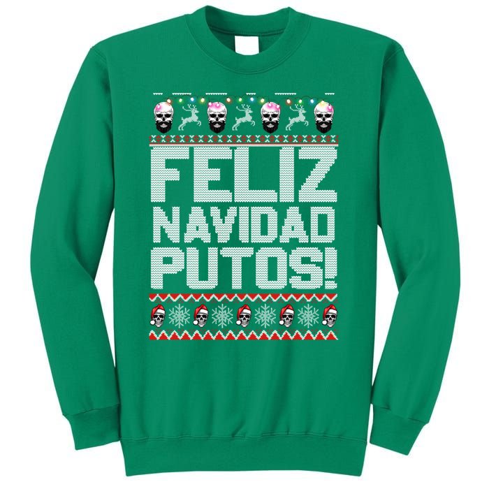 Ugly Mexican Christmas Sweater Feliz Navidad Putos Funny Sweatshirt