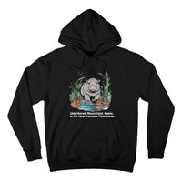 Unbothered Moo Deng Bouncy Pig Hoodie