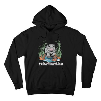 Unbothered Moo Deng Bouncy Pig Hoodie