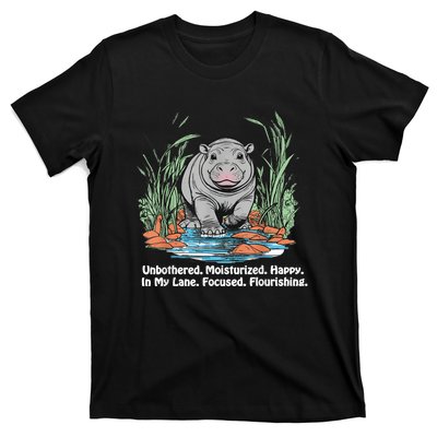 Unbothered Moo Deng Bouncy Pig T-Shirt