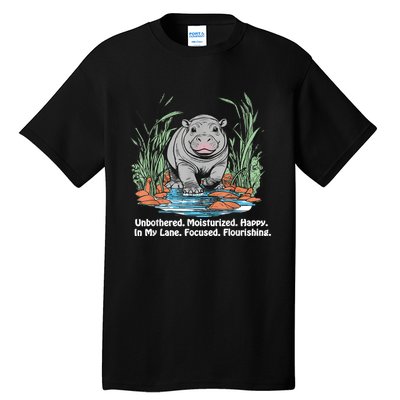 Unbothered Moo Deng Bouncy Pig Tall T-Shirt