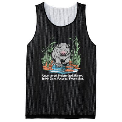 Unbothered Moo Deng Bouncy Pig Mesh Reversible Basketball Jersey Tank