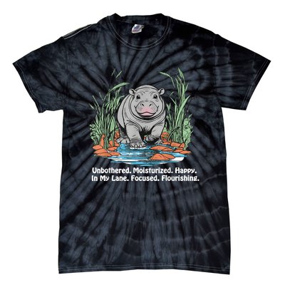 Unbothered Moo Deng Bouncy Pig Tie-Dye T-Shirt