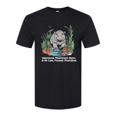 Unbothered Moo Deng Bouncy Pig Softstyle CVC T-Shirt