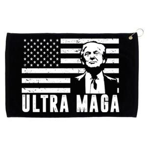 Ultra Maga Donald Trump Usa Flag Grommeted Golf Towel