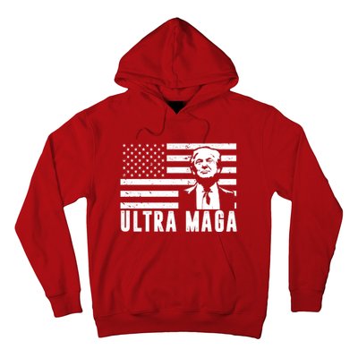 Ultra Maga Donald Trump Usa Flag Hoodie