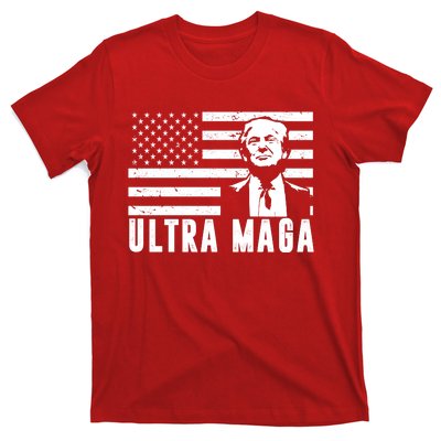 Ultra Maga Donald Trump Usa Flag T-Shirt