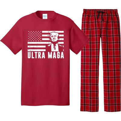 Ultra Maga Donald Trump Usa Flag Pajama Set