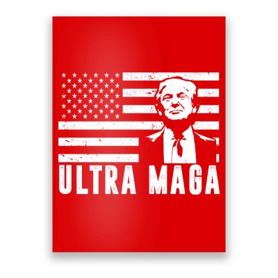 Ultra Maga Donald Trump Usa Flag Poster