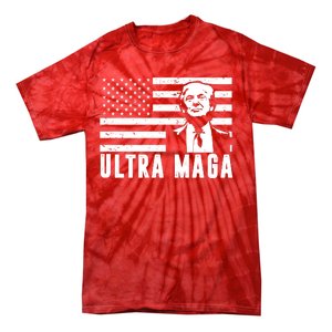 Ultra Maga Donald Trump Usa Flag Tie-Dye T-Shirt