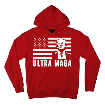 Ultra Maga Donald Trump Usa Flag Tall Hoodie