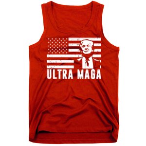 Ultra Maga Donald Trump Usa Flag Tank Top