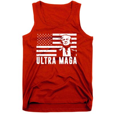 Ultra Maga Donald Trump Usa Flag Tank Top