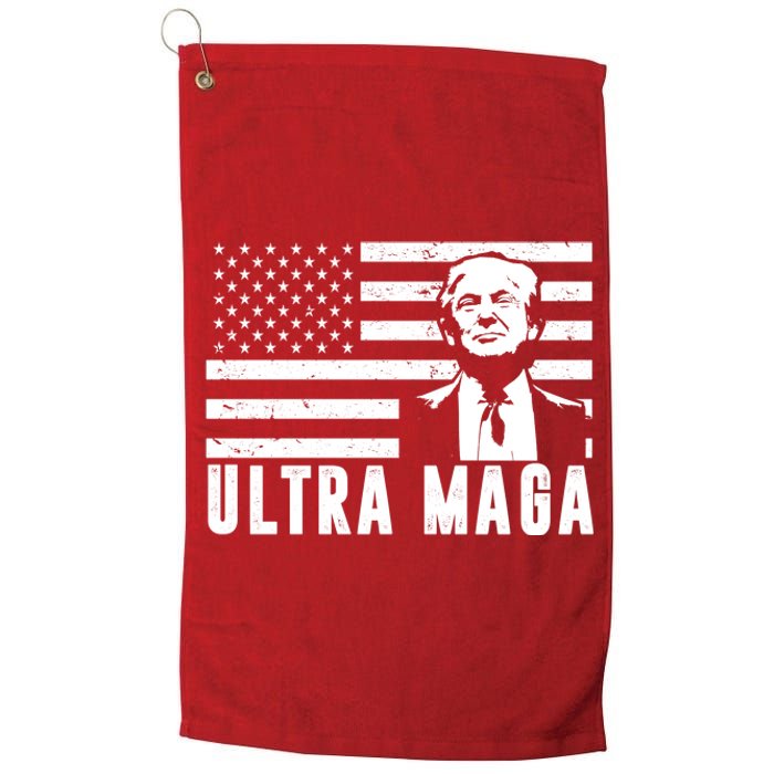 Ultra Maga Donald Trump Usa Flag Platinum Collection Golf Towel