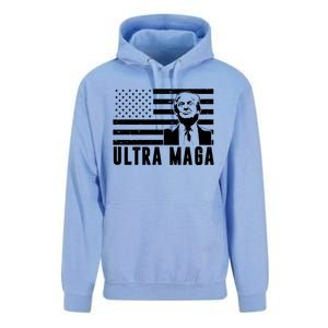 Ultra Maga Donald Trump Usa Flag Unisex Surf Hoodie