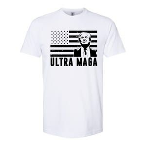 Ultra Maga Donald Trump Usa Flag Softstyle CVC T-Shirt