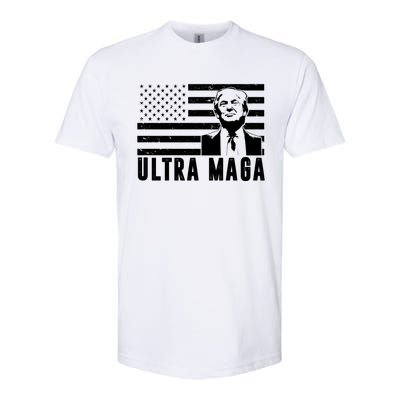 Ultra Maga Donald Trump Usa Flag Softstyle® CVC T-Shirt