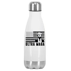 Ultra Maga Donald Trump Usa Flag Stainless Steel Insulated Water Bottle