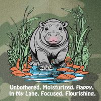 Unbothered Moo Deng Bouncy Pig Meme Cute Baby Hippo Viral Legacy Tie Dye Trucker Hat