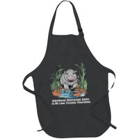 Unbothered Moo Deng Bouncy Pig Meme Cute Baby Hippo Viral Apron