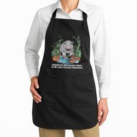 Unbothered Moo Deng Bouncy Pig Meme Cute Baby Hippo Viral Apron