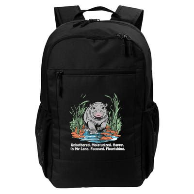 Unbothered Moo Deng Bouncy Pig Meme Cute Baby Hippo Viral Backpack