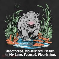 Unbothered Moo Deng Bouncy Pig Meme Cute Baby Hippo Viral Adult Drive Performance Visor