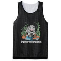 Unbothered Moo Deng Bouncy Pig Meme Cute Baby Hippo Viral Mesh Reversible Basketball Jersey Tank