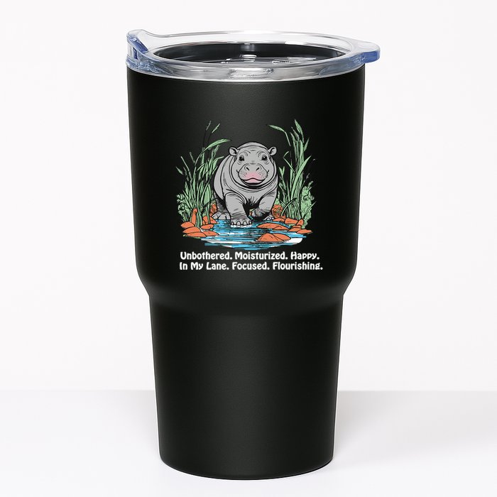 Unbothered Moo Deng Bouncy Pig Meme Cute Baby Hippo Viral Tumbler