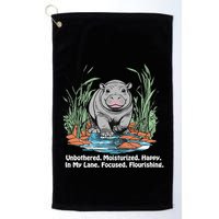 Unbothered Moo Deng Bouncy Pig Meme Cute Baby Hippo Viral Golf Towel