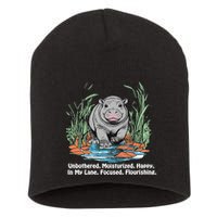 Unbothered Moo Deng Bouncy Pig Meme Cute Baby Hippo Viral Short Acrylic Beanie