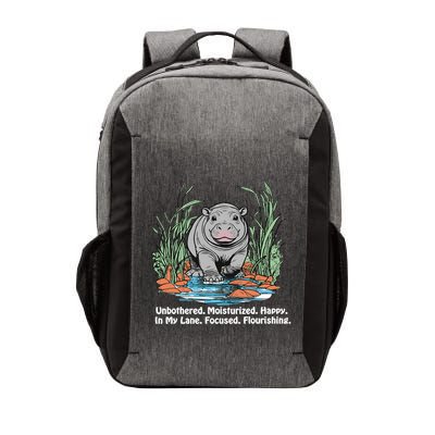 Unbothered Moo Deng Bouncy Pig Meme Cute Baby Hippo Viral Vector Backpack