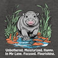 Unbothered Moo Deng Bouncy Pig Meme Cute Baby Hippo Viral Vector Backpack