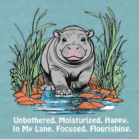 Unbothered Moo Deng Bouncy Pig Meme Cute Baby Hippo Viral Sueded Cloud Jersey T-Shirt