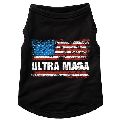 Ultra MAGA Distressed United States Of America USA Flag Doggie Tank